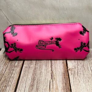butter LONDON Pink and Black Cosmetic Bag